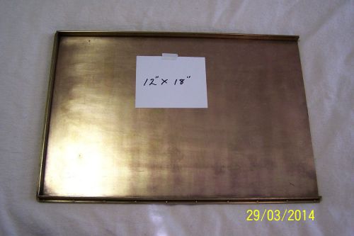 Printers Galley 12 &#034; X 18 &#034; SOLID BRASS. ( American Type Founders Co. )