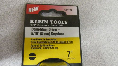 Klein Tools 602-7DD Demolition Driver 5/16 (8 MM) Keystone 7&#034; Long ESL