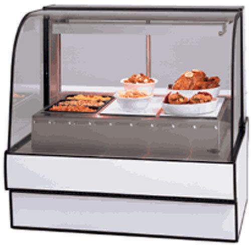 Federal cg7748hd deli case, heated, curved glass 77&#034; long x 48&#034; high (three well for sale