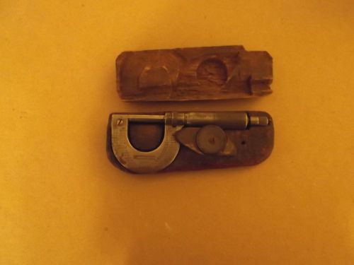 Brown &amp; sharp no.10 micrometer w/ wood handmade case for sale