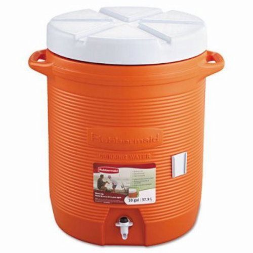 Rubbermaid insulated beverage container, 16&#034; dia. x 20 1/2h, orange (rub1610org) for sale