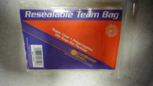 Resealable Team Polypropylene Clear Bags - 100pcs