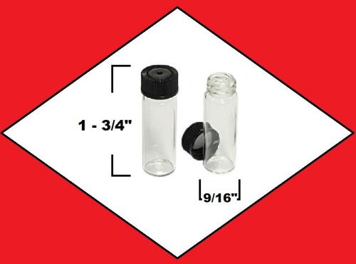 20 pk Mini Glass Bottle / Vial (1-3/4”, Outer Diameter: 9/16”), Capacity 5 ml