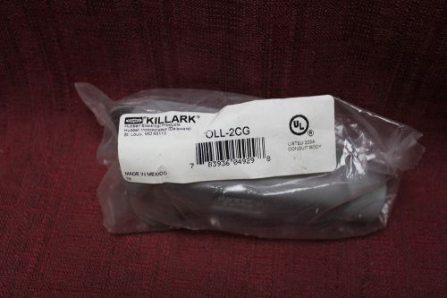 Killark OLL-2CG  3/4&#034; Aluminum LL Conduit Body, Cover and Gasket New