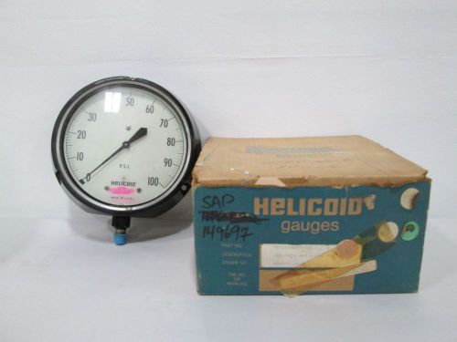 NEW HELICOID G4A1E9A000000 PRESSURE 0-100PSI 6IN FACE 1/4IN NPT GAUGE D275103