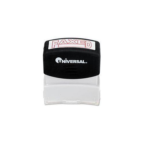 Universal Pre-Inked/Re-Inkable Message Stamp, FAXED - RED - 10054