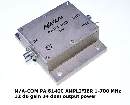 MA-COM wideband  32 dB amplifier. 1-650 MHz, +24 dBm out.  Ships free.