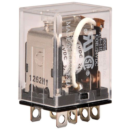 Nte r14-11d10-24 10a 24vdc dpdt general purpose relay for sale