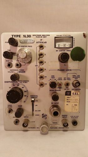 VINTAGE TEKTRONIX TYPE 1L30 SPECTRUM ANALYZER / PLUG--IN