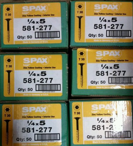 Spax 1/4 x 5 in. yellow zinc washer head t-star lag screw (6 boxes) for sale