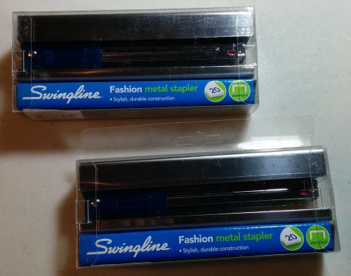 Two! Swingline Metal Fashion Stapler, Full Strip 20 Sheets Chrome Accent