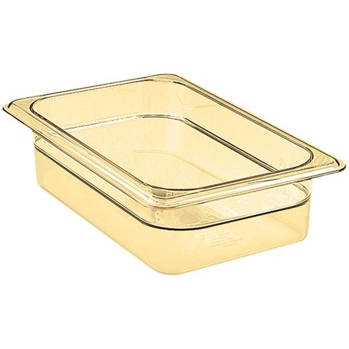Cambro 1/4 gn high heat food pan, 2 1/2&#034; deep, 6pk amber 42hp-150 for sale