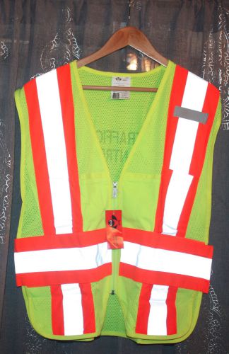 Ww traffic control safety reflective vest size s/m item d525c-2 class 2 level 2 for sale