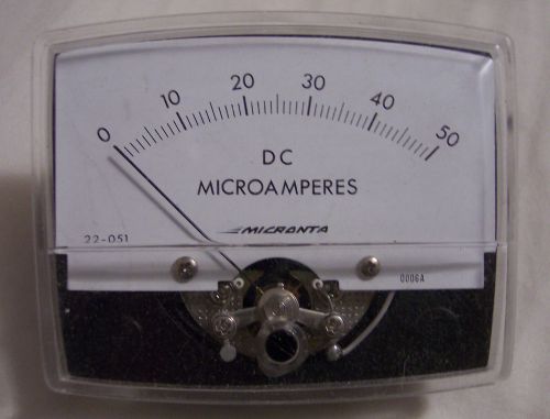 Micronta DC Microamperes Current Panel Meter 0 - 50 uA Range 22-051