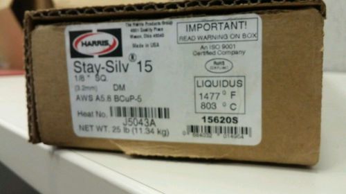 Harris stay-silv 15 silver brazing alloy 1/8 x 25lb box for sale