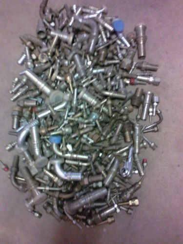 Large lot mixed power crimp hydraulic fittings for sale
