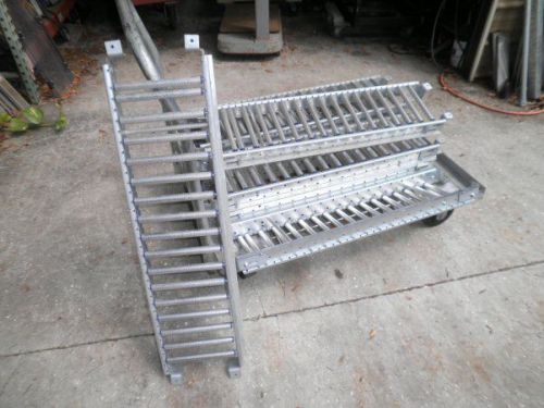 Gravity roller conveyor in 10 sections, 8&#034; wide rollers, each sections 35&#034; long for sale
