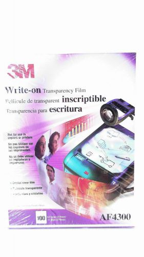 3m write-on transparency film for projector 100pk 8 1/2&#034;x11&#034; af4300 chop 66diz1 for sale