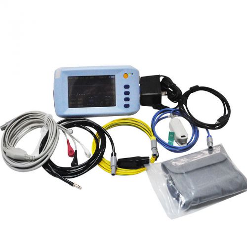 Handheld ecg nibp spo2 pulse rate parameter vital sign monitor patient monitor for sale