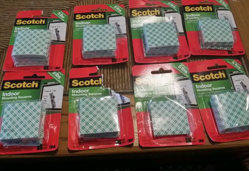 3M Scotch Indoor Mounting Squares, 1-Inch, 48-Square X 8 bulk lot. 8 packs