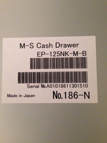 M-S CASH DRAWER  EP-125NK-M-B No. 186