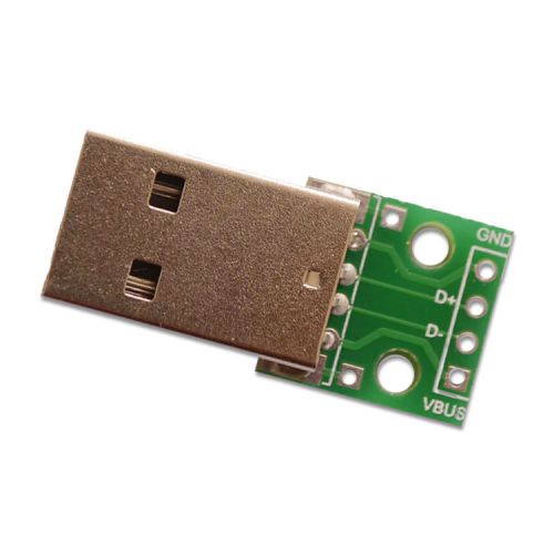 Male A-USB to DIP 4-Pin 2.54 Pinboard 2.54mm New