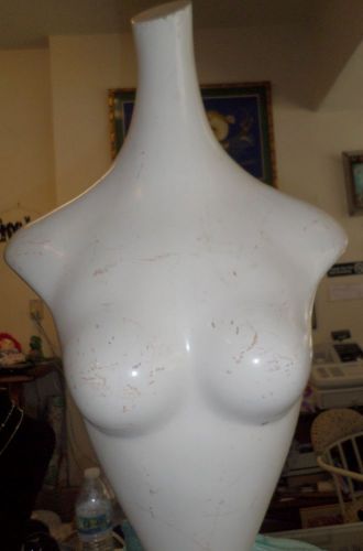 Vintage Bust Mannequin Display Torso Cinched Waist Flare Base