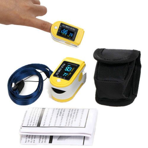 Finger pulse oximeter fda ce spo2 &amp; pr non-invasion monitor cms-50dl yellow for sale