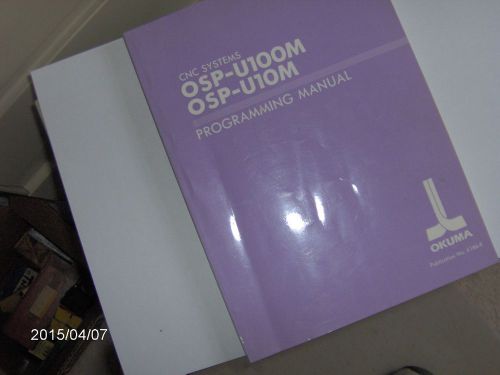 Okuma OSP-U100M, OSP-U10M Programming Manual, Pub #4186E