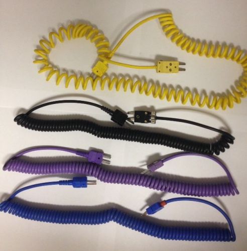 Omega Retractable Thermocouple Cable - Type K, J, E, and T Miniature Connectors