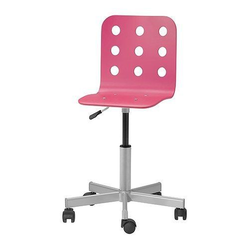 Ikea jules junior swivel office desk chair pink for sale