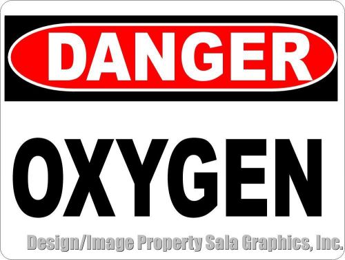 Danger oxygen sign.  company workplace safety around dangerous gases at business for sale