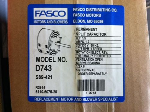 Fasco Electrical AC Motor-D743-Brand New