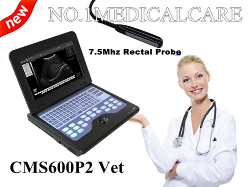 CMS600P2 VET Laptop B-ultrasound  Scanner 7.5Mhz Rectal Liner Probe