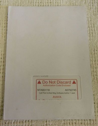 Nortel BCM 400 Unified Messaging 1 Seat Authorization NTAB3118 Unopened-
							
							show original title