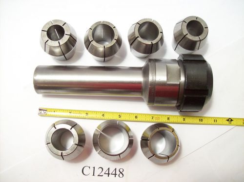 UNIVERSAL ENG. XZ COLLET EXTENSION 1-3/4&#034; DIA SHANK &amp; (7) XZ COLLETS LOT C12448