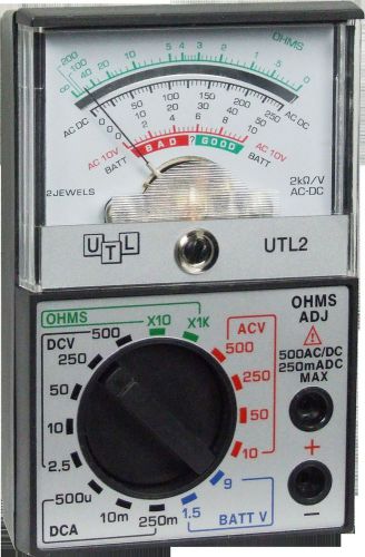 UEi UTL2K Pocket Size Analog Multimeter, Diode protected meter movement