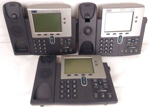 Lot of 3 Cisco 7941 Series IP Phones Comes as pictured
