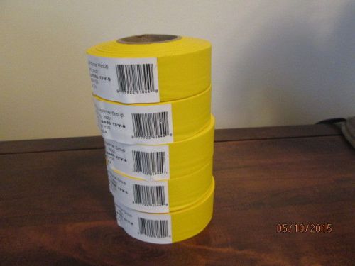 Flagging Tape~Yellow~Poly~300 Ft (1 3/6 x 100 Yds)~Pack SIX Rolls ~ 6885 TFY 6