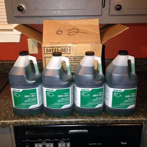 Ecolab esteem dry-all rinse additive case of 4 1 gallon jugs nib for sale