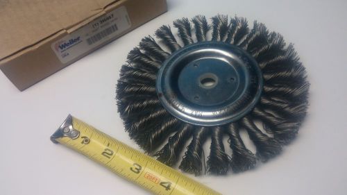 Weiler 6 inch wire knot wheel brush 3h467 1/2&#034; - 5/8&#034; bore 08105 (m3) for sale