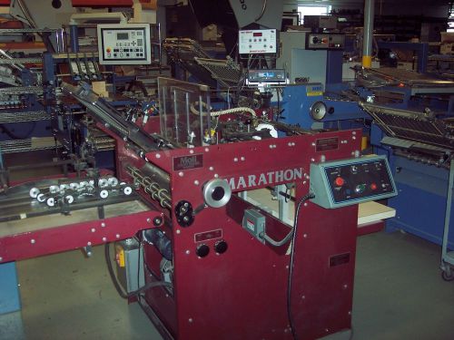 1998 Moll Marathon Pocket-folder Gluer with Tipper Plate, Versa-Fold Unit &amp; More