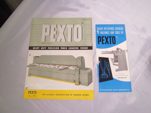 Vintage (1959) PEXTO Bulletin #60 &amp; Quick Reference Catalog #159