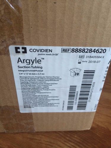 Covidien 8888284620 Suction Tubing Argyle 1/4&#034; X 12&#034; NEW/SEALED/IN DATE (20)