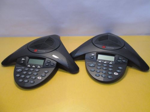 Lot of 2 Polycom SoundStation2W Wireless Conference Phones 2.4GHz 2201-67800-022