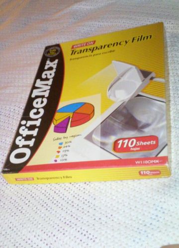 Office Max write on transparency film 105 sheets open box directions included