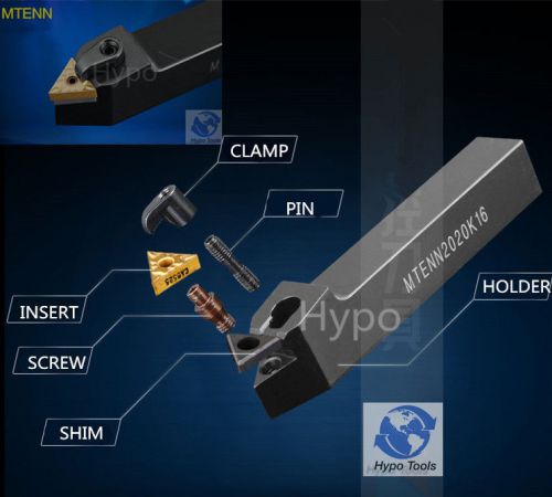 MTENN2020K16  20x125mm 60° Lathe Index External Turning Tool Holder For TNMG1604