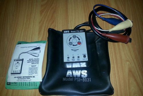 Heavy duty Phase Sequence &amp; Open Phase open phase checker. AWS psi 8031