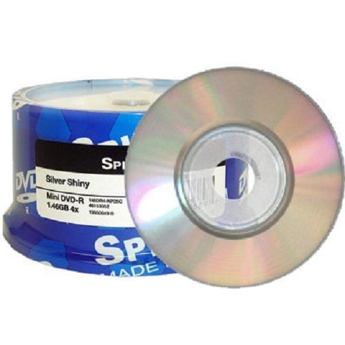 100 PRODISC SPIN-X 3.5&#034; MINI DVD-R 4X 1.4GB, 25PCS/CAKE BOX PN#46153352