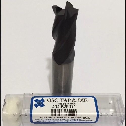 New OSG 404-625011 5/8&#034; Carbide End Mills TiALN Coated 4 FL Square